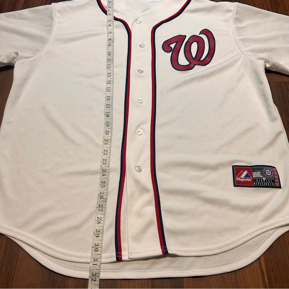 Majestic Washington nationals Jersey with Red Details - Picture 5 of 8